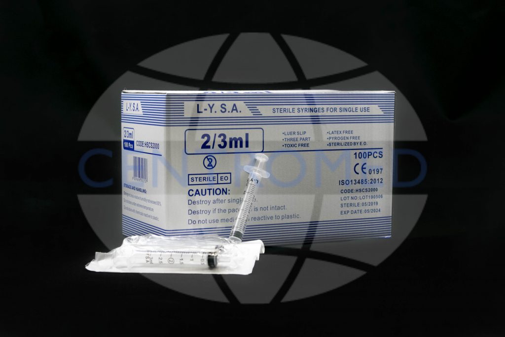 2/3ml luer slip syringe