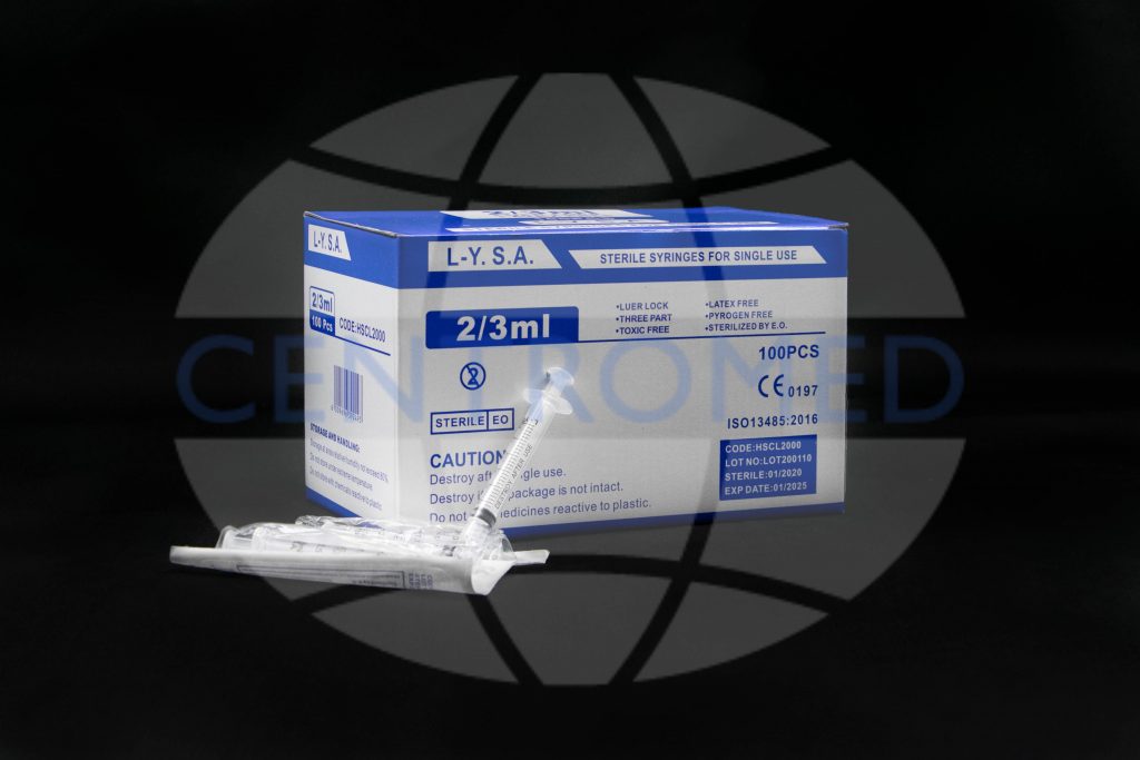2/3ml Luer lock syringe
