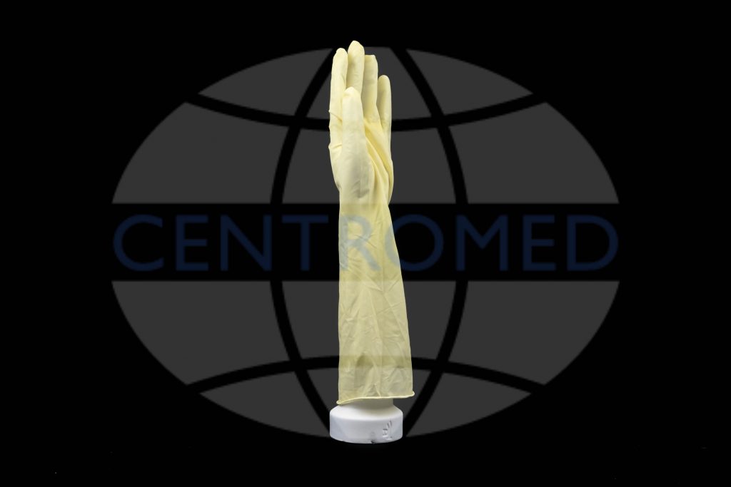 Latex powder free 400mm gloves