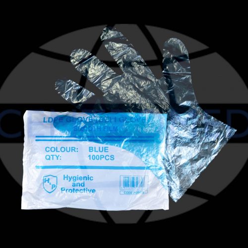 Blue P.E. Powder-free Deli gloves