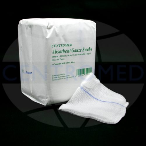 Packaging Cotton X-ray detectable 16-ply gauze swabs 100mm x 100mm