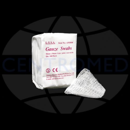 Cotton 8-ply gauze swab 50mm x 50mm