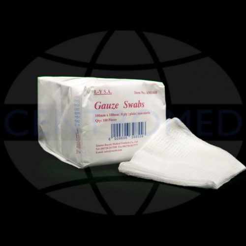 Packaging Cotton 8-ply gauze swab 100mm x 100mm