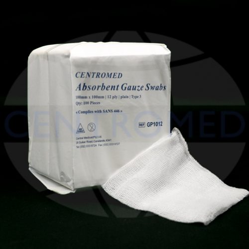 Cotton 12-ply gauze swab 100mm x 100mm