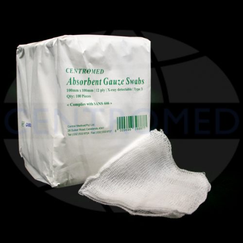 Packaging Cotton X-ray detectable 12-ply gauze swabs 100mm x 100mm